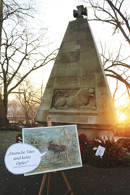 Das Dreizehner-Denkmal an der Promenade Höhe Aasee: Umkämpfte Erinnerungskultur